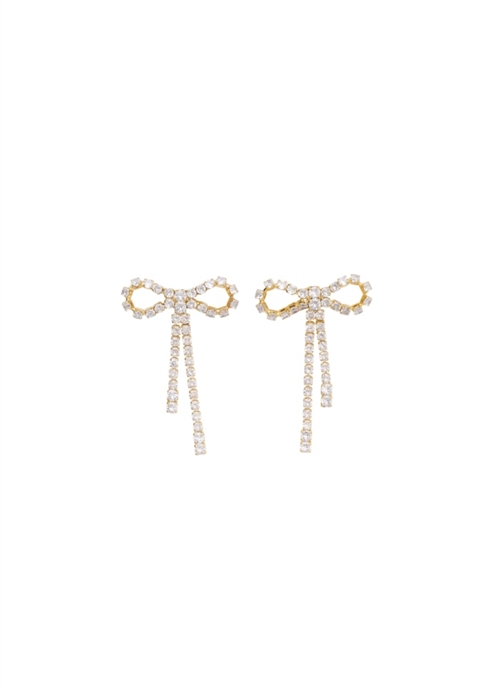 PICO ARCO LARGE CRYSTAL STUDS GOLD
